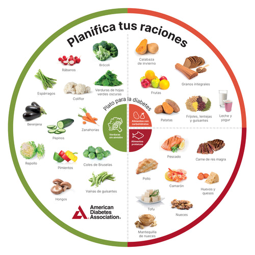Diabetes Plate Method Portion Wheels (Spanish) (25/Pkg)
